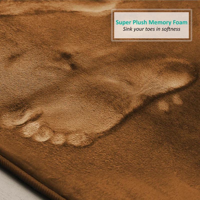 Latitude Run® Aighan 3 Piece Ultra Soft and Absorbent Memory Foam Bath Rug Set with Non-Slip Backing