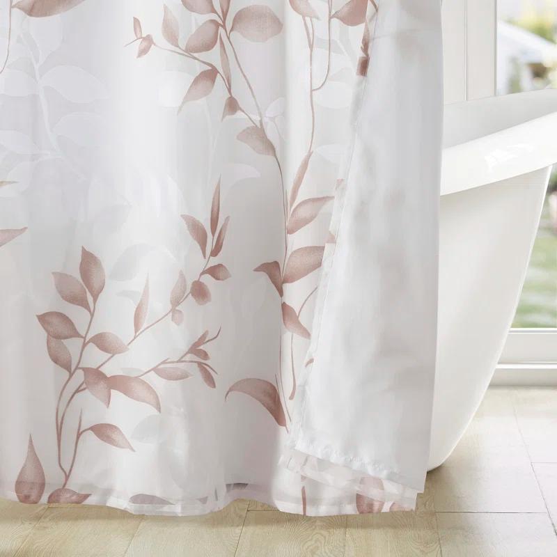 Madison Park Trent Botanical Burnout Floral Printed Shower Curtain