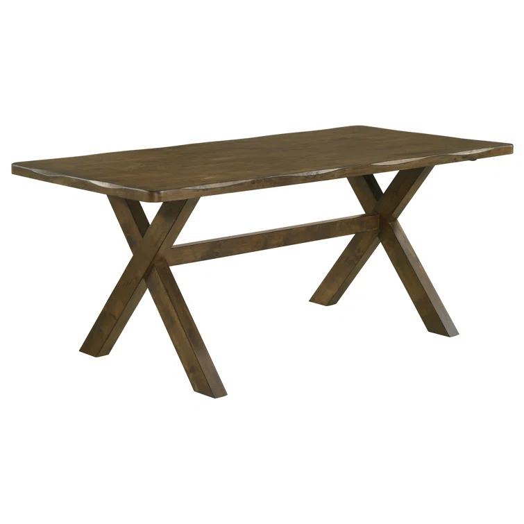 Millwood Pines Domen X-Shaped Dining Table Knotty Nutmeg | Wayfair