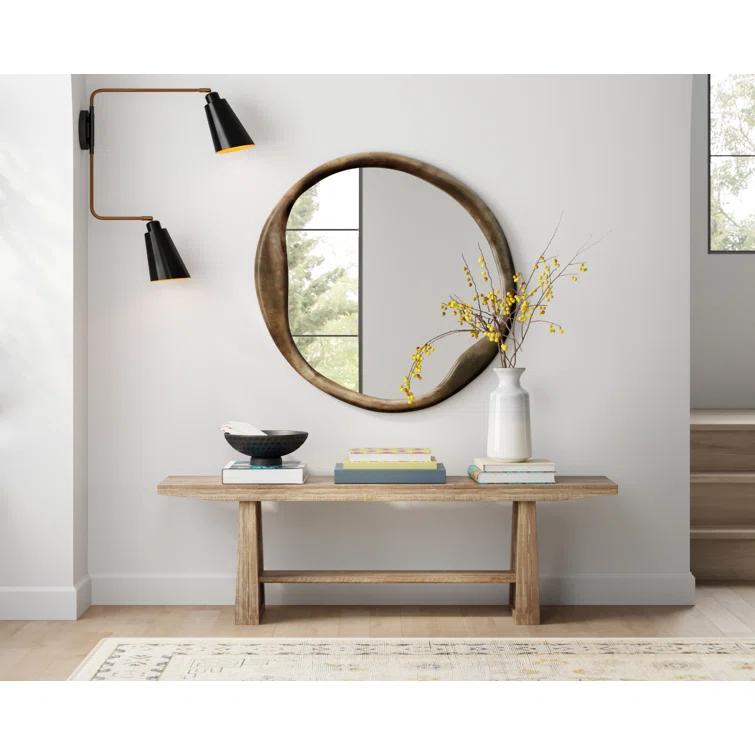 Doreen Round Mirror - Brass