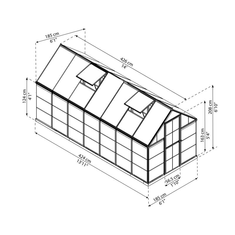 Canopia Palram - Canopia Hybrid Polycarbonate Hobby Greenhouse
