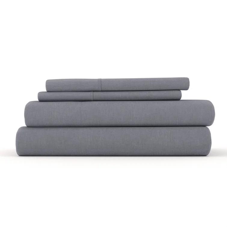 Linen Bamboo-Blend Breathable Luxury Bed Sheet Set