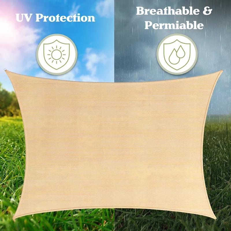 Pure Garden Sun Shade Canopy - 10x13ft Curved Rectangle Sun Shade Sail with UV Protection - Sun Shades Outdoor Patio or Pool Canopy - Sunshades for Patio, Yard, Deck or Outdoor Activities by Pure Garden