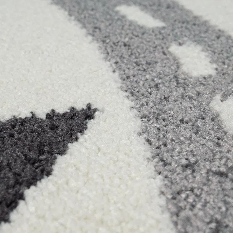 Paco Home Nursery Rug With Streets Cars And Trees Motif In Pastel Colors