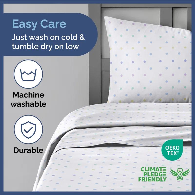 CGK Linens 4 Piece Kids Microfiber Sheet Set - Wrinkle Free - Cute, Cozy, Soft