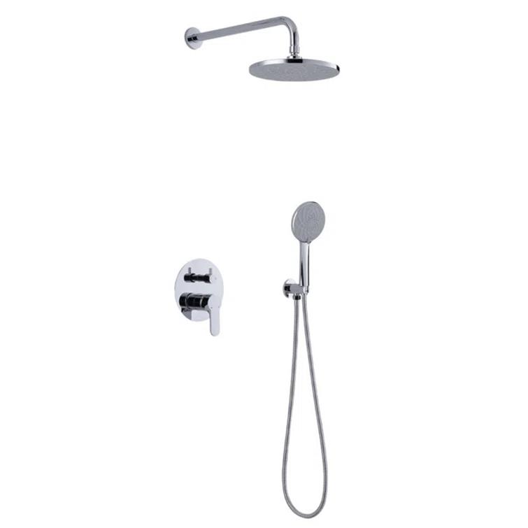 Pressure-Balanced Complete Shower System with 10-Inch Rain Shower Head, Handheld, Rough-in Valve