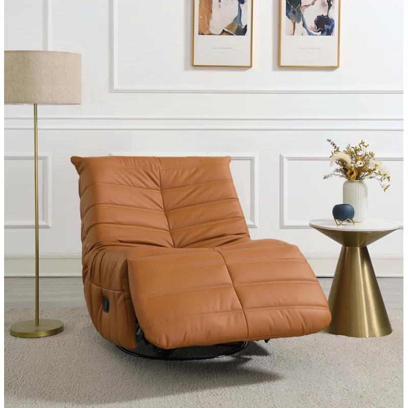 Hokku Designs Chenille Glider Recliner with Swivel