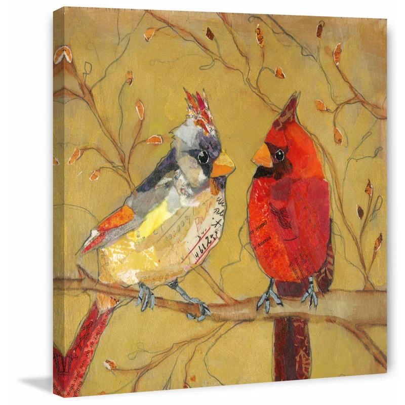 Marmont Hill "Cardinal Conversation" Print on Wrapped Canvas