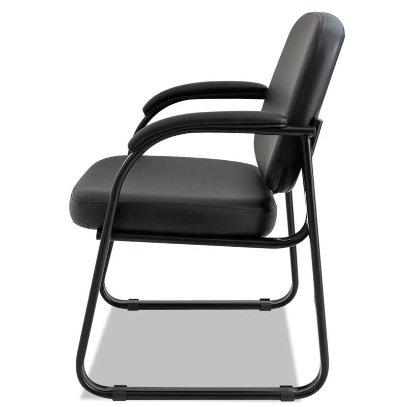 Alera® Reception Faux Leather Seat Waiting Room Chair with Metal Frame