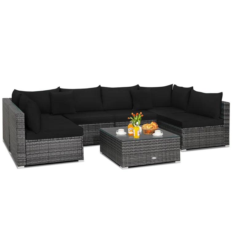 Costway 6 - Person Seating Group with Cushions & Reviews | Wayfair