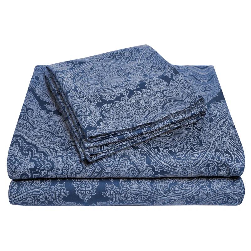 Superior Classic Paisley 600 Thread Count Cotton Blend Sateen Sheet Set