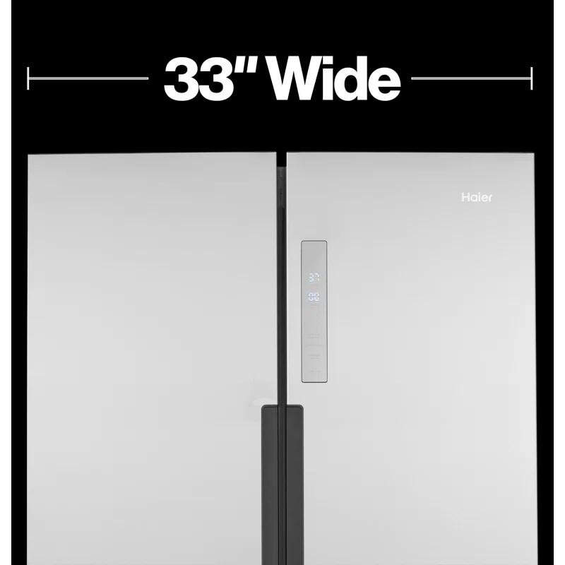 Haier Haier 33" 16.4 Cubic Feet Energy Star Smudge-Resistant Built-in Bottom Freezer Refrigerator QHE16HYPFS
