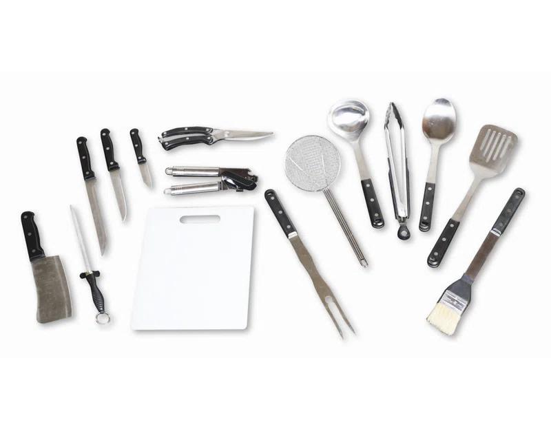 King Kooker King Kooker 15-Piece Outdoor Heavy-Duty Grilling Tools and Accessories Set with Carrying Case