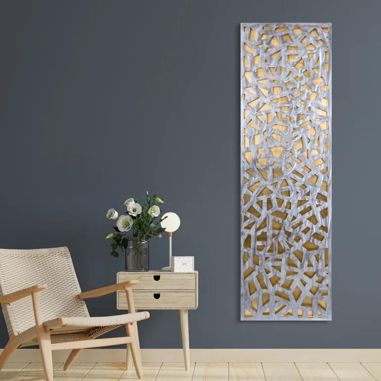 Empire Art Direct Radiant Fusion Leaf encased on a 3D Polished Steel Abstract Metal Wall Art