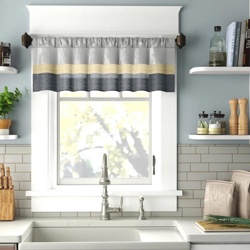 Madison Park Amherst Polyoni Pintuck Single Window Valance & Reviews | Wayfair