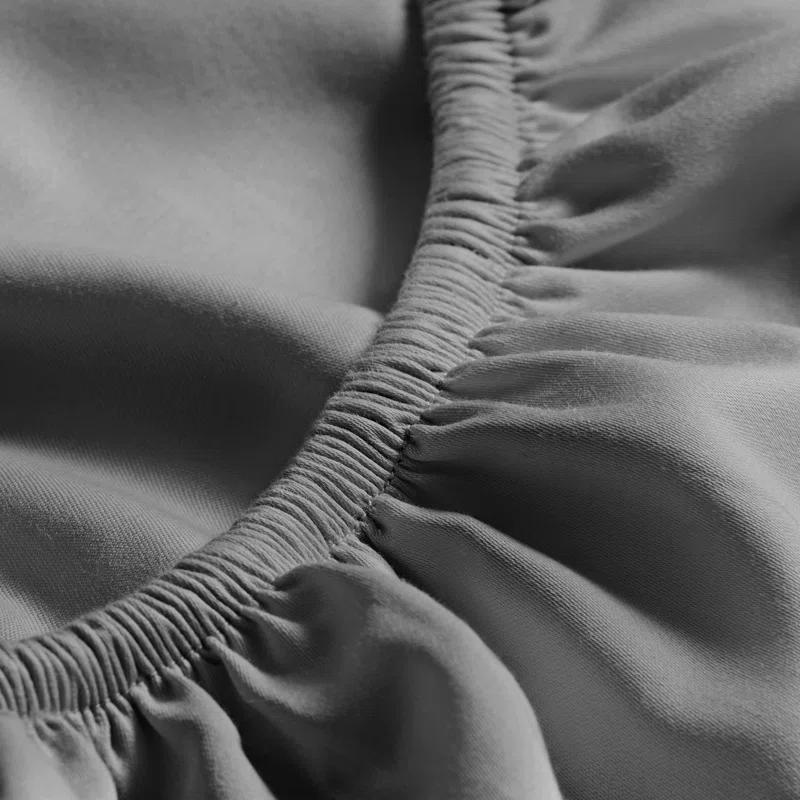 Bare Home Organic Sateen Machine Woven Fitted Sheet