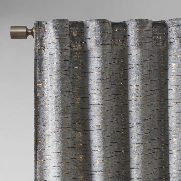 510 Design Colt Room Darkening Poly Velvet Rod Pocket/Back Tab Curtain Panel Pair & Reviews | Wayfair