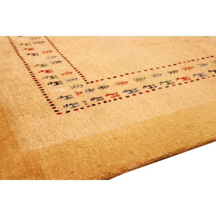Pasargad Tribal One-of-a-Kind 3'6" X 5'5" New Age Wool Area Rug in Beige