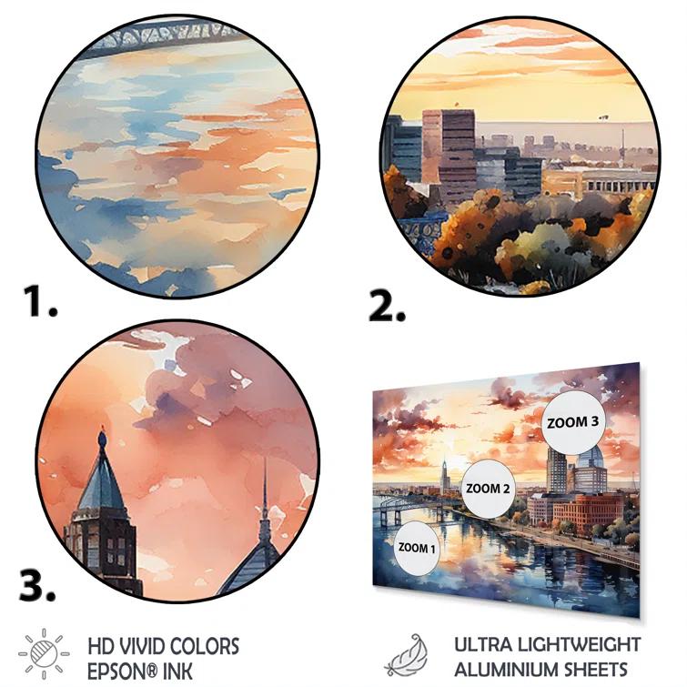 Design Art Jacksonville Bay Florida V " Jacksonville Bay Florida V " 3 - Pieces