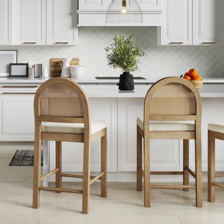 Nathan James Boucle Counter Stool & Reviews | Wayfair