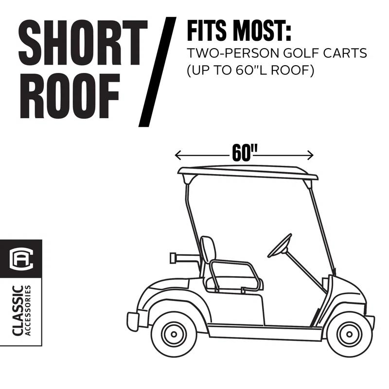 Classic Accessories Fairway Elastic Mildew Resistant Golf Cart Cover By Classic Accessories