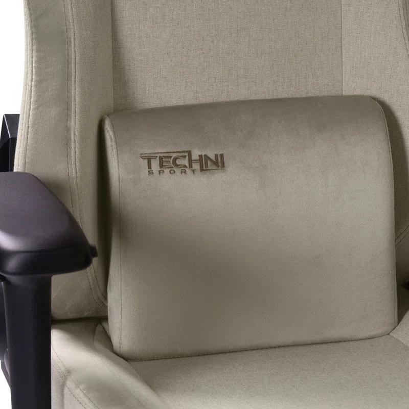 Wildon Home® Sport F65C Fabric Memory Foam Gaming Chair – Beige