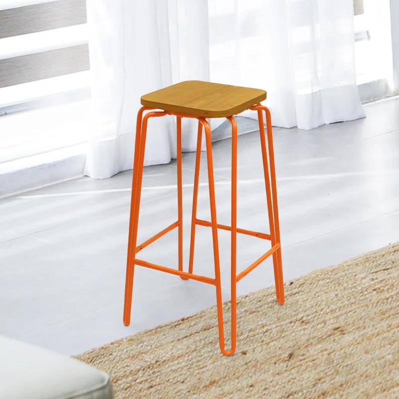 Amerivend Works Counter Stool with Metal Frame (Set of 4)