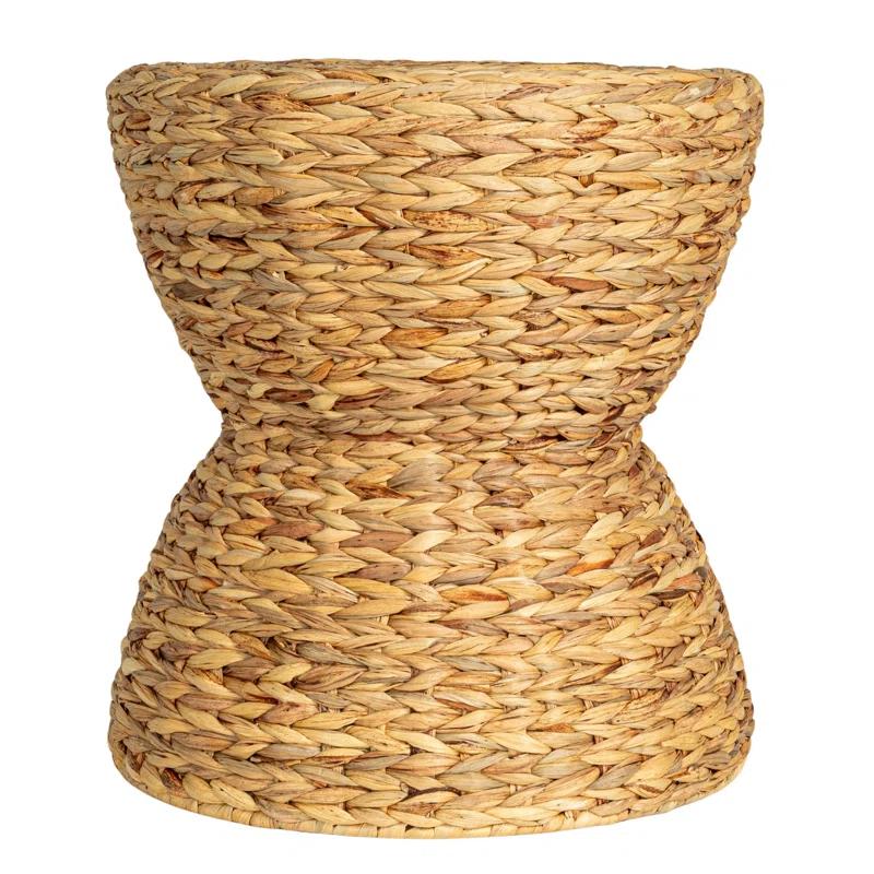 Household Essentials Water Hyacinth Hourglass Stool