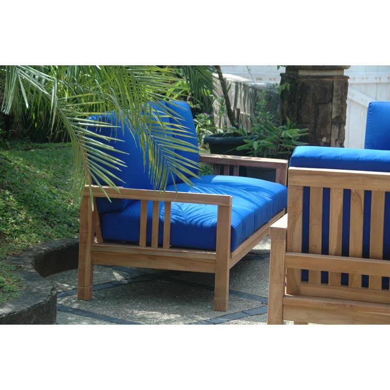 Anderson Teak South Bay Teak 6;6 - Person Patio Conversation Sets with Sunbrella® Cushions