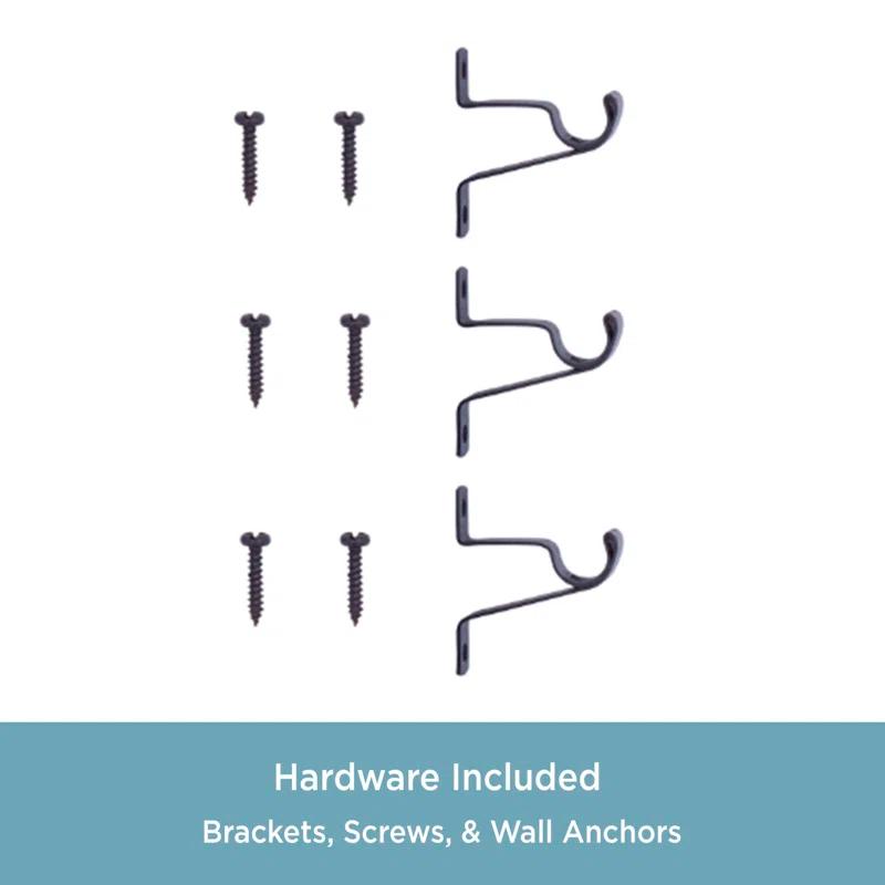 Kenney Amelia 7/16" Petite Café Decorative Window Curtain Rod