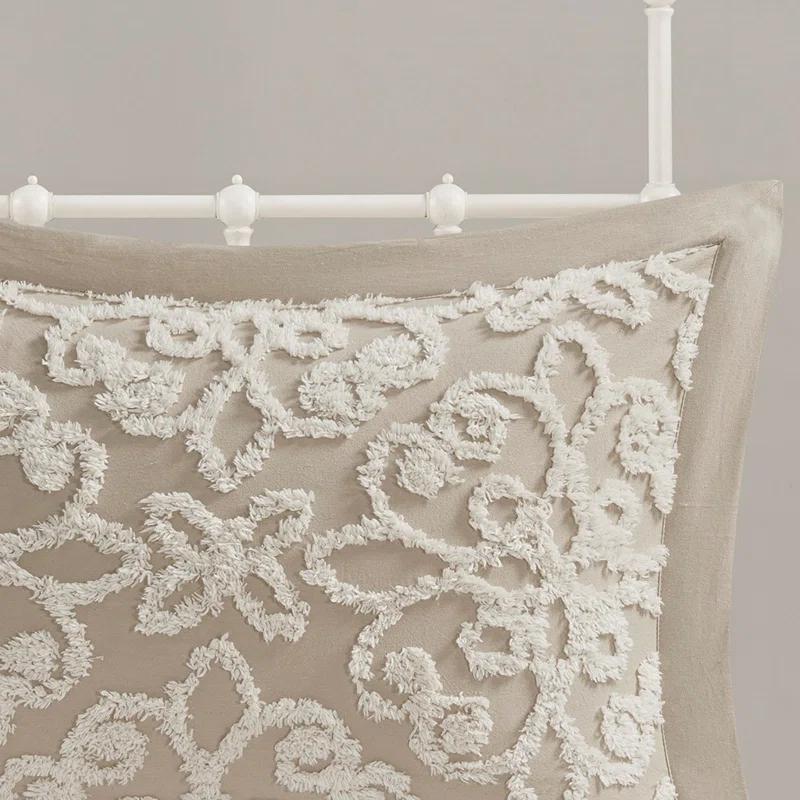 Kelly Clarkson Home Emberly Tufted 100% Cotton Sateen Coverlet Set in Farmhouse Style