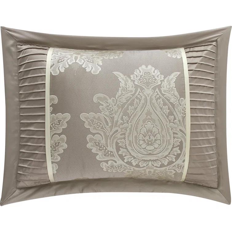 Nanshing America, Inc Therese 7 Piece Traditional Damask Comforter Set