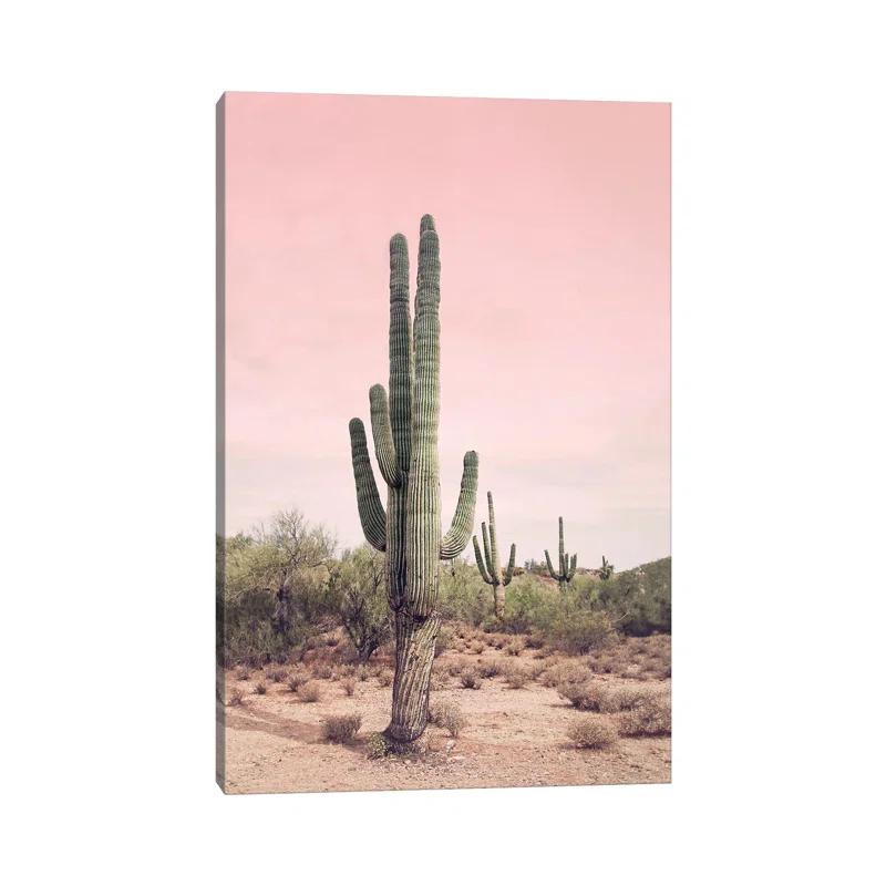 iCanvas Desert Cactus Blush by Sisi and Seb - Graphic Art Print
