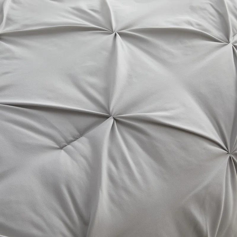 Nestl Double Brushed Pleated Duvet Cover Set
