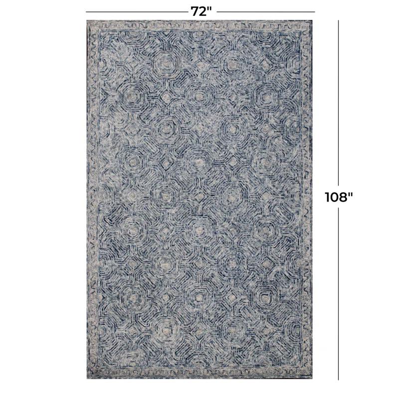 Rowe Handmade Tufted Ivory/Blue Rug