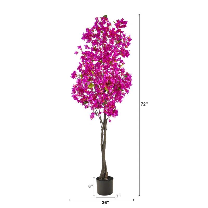 Primrue Faux Flowering Tree in Planter