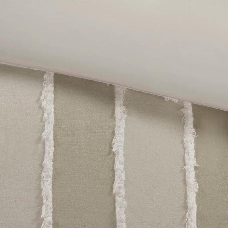 INK+IVY Shay 3 Piece Striped Cotton Duvet Cover Set