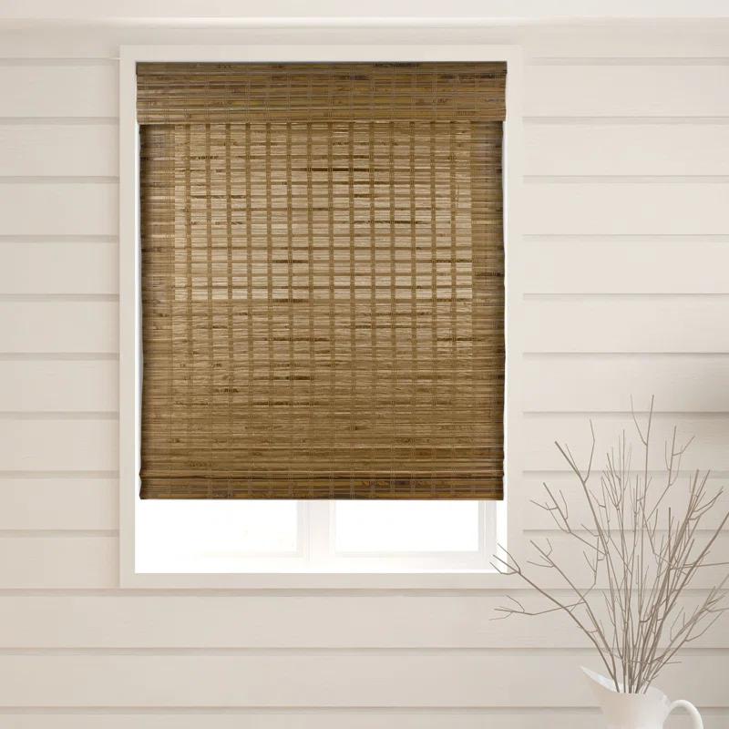 Arlo Blinds Dali Native Sheer Bamboo Roman Shades