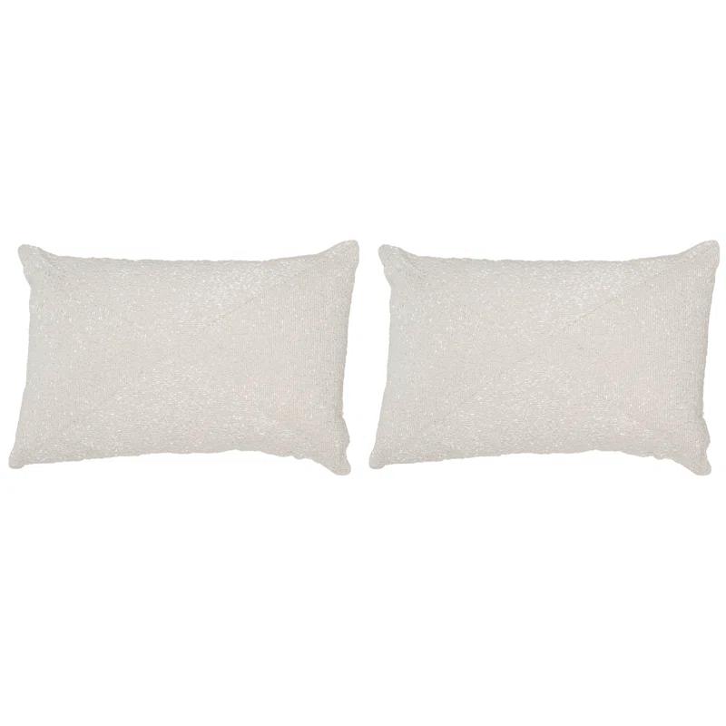 Safavieh Appliqued Feather Throw Pillow (Set of 2)