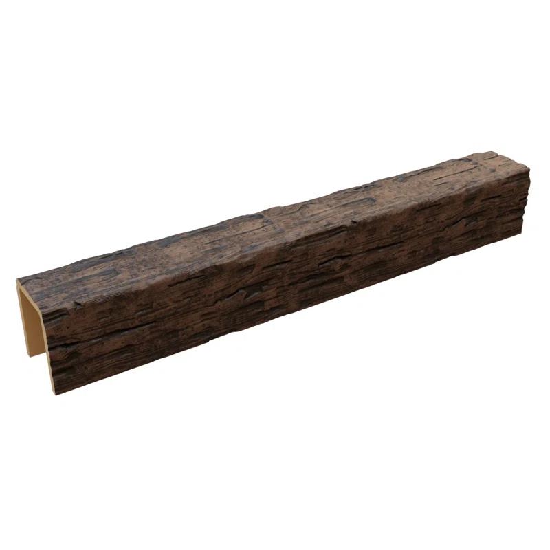 Ekena Millwork Salvaged Timber HeritageTimber Faux Wood 3-Sided Ceiling Beam (U-Beam)