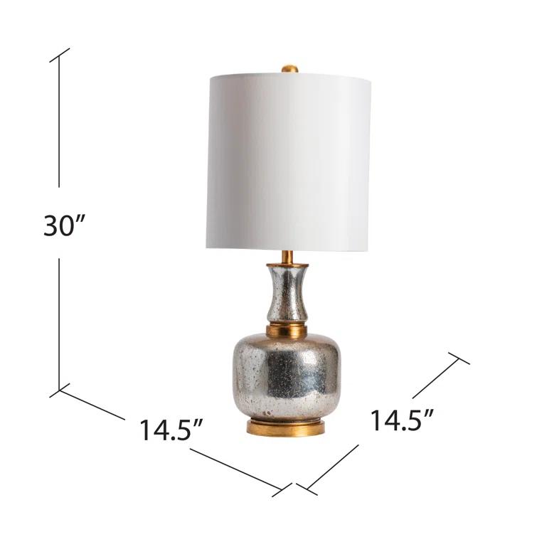 Everly Quinn Glass Table Lamp