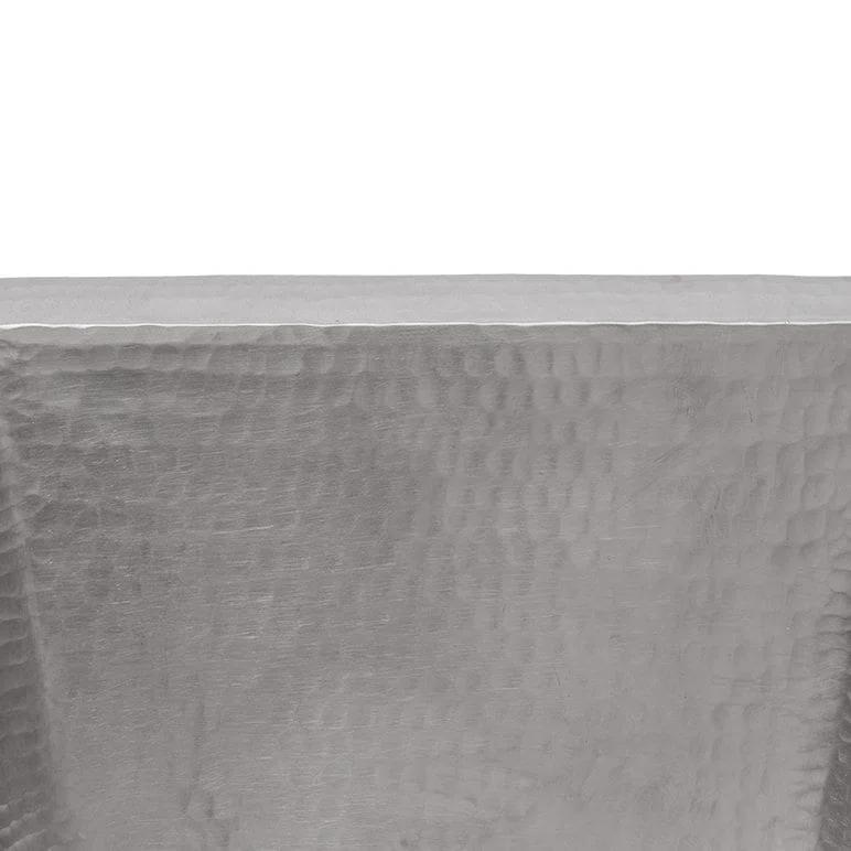 17" Rectangle Hammered Copper Bathroom Sink