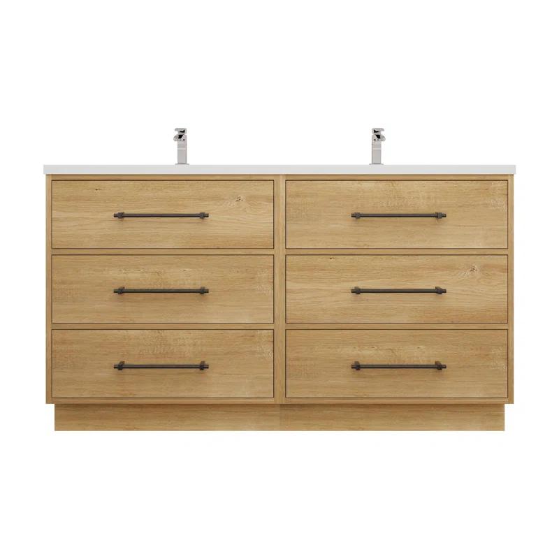 MEBO Victoria 58.9'' Double Bathroom Vanity with Acrylic Top