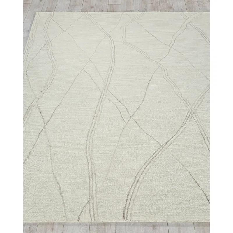 Exquisite Rugs Tangiers Handmade Hand-Tufted New Zealand Wool On Canvas Ivory/Beige Area Rug