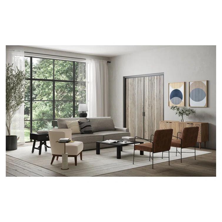 Ivie Leather Accent Chair