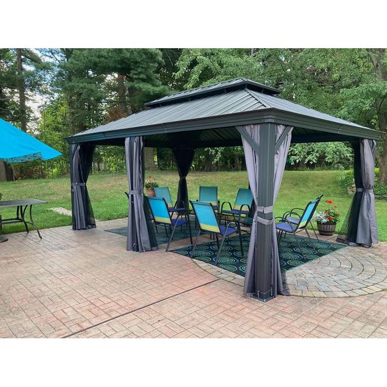 Purple Leaf 18 Ft. W X 12 Ft. D Aluminum Patio Gazebo