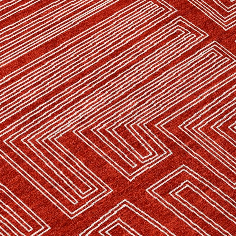 Machine Washable Indoor/Outdoor Chayden ACN1045 Red Rug