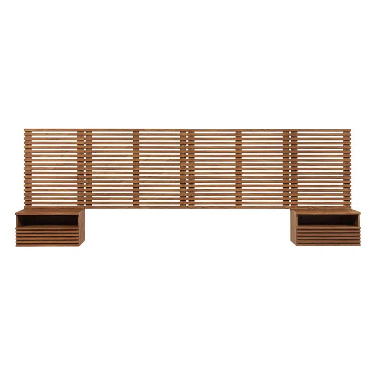 Modway Modway Render Wall Mount King Headboard and Modern Nightstands