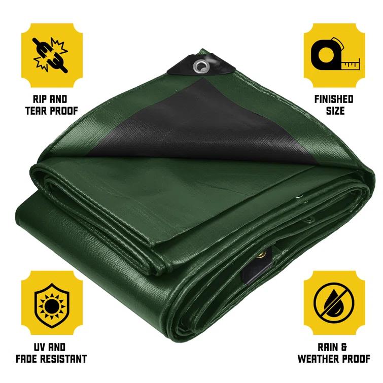 Core Tarps 5 Mil Heavy Duty Polyethylene Tarp, Waterproof, UV Resistant
