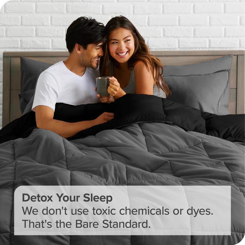 Bare Home 1800 Premium Microfiber Reversible Bed-In-A-Bag